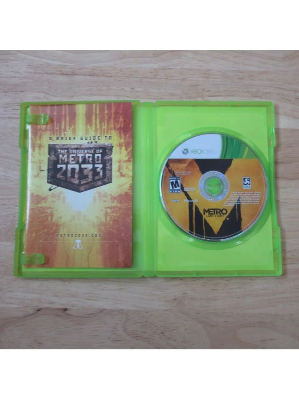 Metro: Last Light (Microsoft Xbox 360, 2013) No Manual